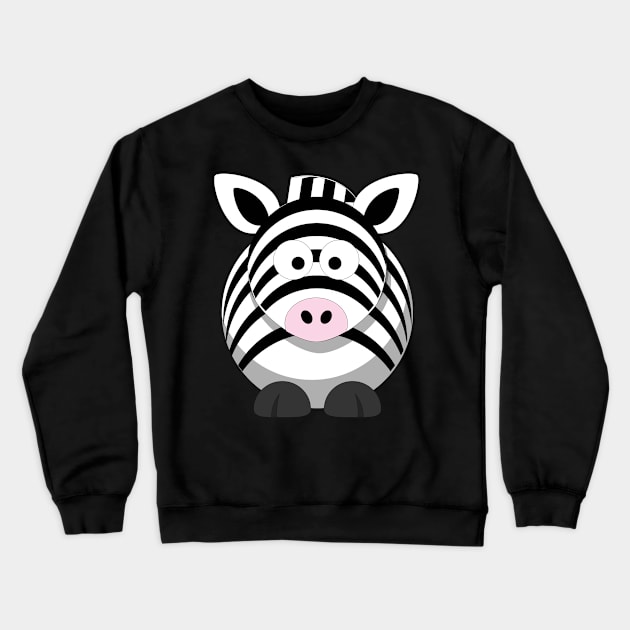 Cute Happy Zebra Crewneck Sweatshirt by Nirvanibex